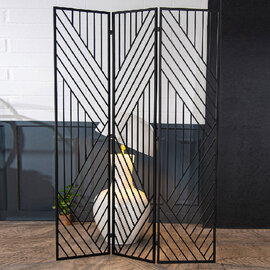Dormeo Metal Room Divider Screen in Black