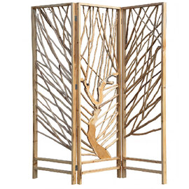Dormeo Wood Tree Shape Room Divider Screen in Natural