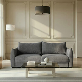 Dormira Fabric Sofa Bed in Grey