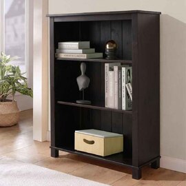 Dorvian Wooden Bookcase with 3 Shelves in Brown