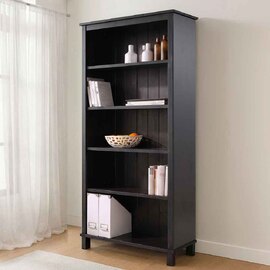 Dorvian Wooden Bookcase with 5 Shelves in Brown