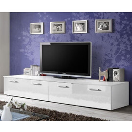 Doswell High Gloss TV Stand With 2 Doors In White
