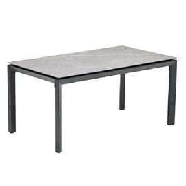 Draper Small Stone Rectangular Garden Dining Table In Grey