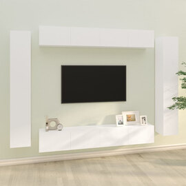Dunlap Wooden Living Room Furniture Set In White