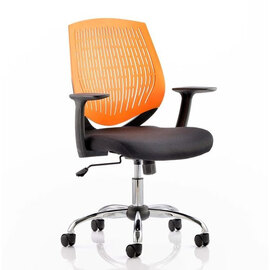 Dura Task Office Chair In Orange With Arms
