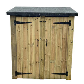 Durango Wooden Garden Double Tool Shed In Natural