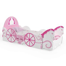Durango Wooden Toddler Bed In Pink And White