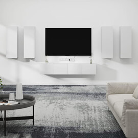 Dyllis Wooden Living Room Furniture Set In White