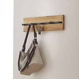 Eagle Wooden Coat Rack With 5 Hooks In Oiled Oak