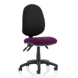 Eclipse III Black Back Office Chair In Tansy Purple No Arms