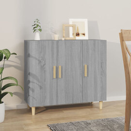 Ediva Wooden Sideboard With 3 Doors In Grey Sonoma Oak