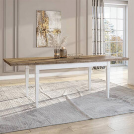 Eilat Extendaing Wooden Dining Table In Abisko Ash