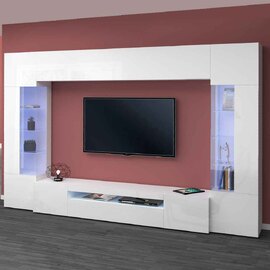 Eindhoven High Gloss Entertainment Unit In White
