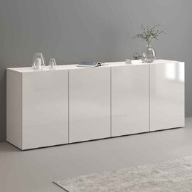 Eindhoven High Gloss Storage Cabinet With 4 Doors In White