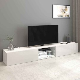 Eindhoven High Gloss TV Stand With 2 Flap Doors In White