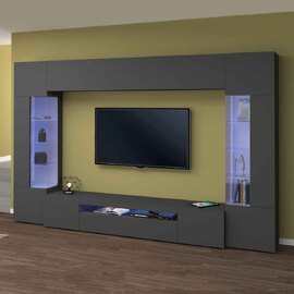 Eindhoven Wooden Entertainment Unit In Matte Anthracite
