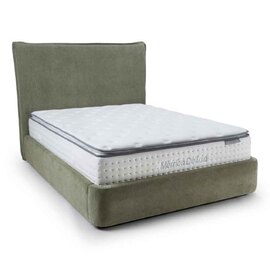 Eldora Fabric Ottoman Storage Super King Size Bed in Green