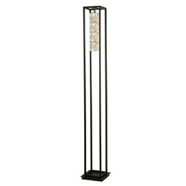 Elevator Crystal Glass Floor Lamp In Matt Black