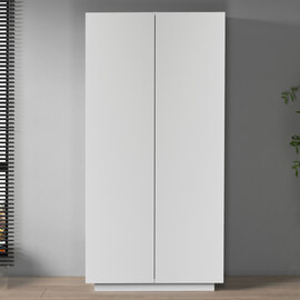 Elizabethton Wooden Wardrobe With 2 Doors In White