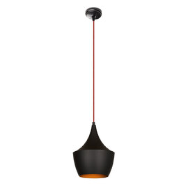 Elmas Metal Ceiling Pendant Light in Black and Red