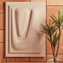 Elmiron Canvas 3D Wall Art in Cream
