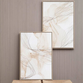 Elmiron Canvas Abstract Set of Two Wall Art in Natural