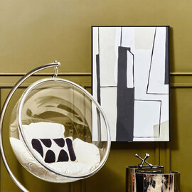 Elmiron Canvas Abstract Wall Art in Black and White