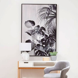Elmiron Canvas Botanic Wall Art in Black