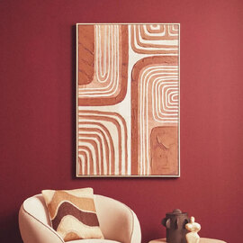 Elmiron Canvas Earthy Tones Textured Wall Art in Multicolour