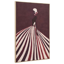 Elmiron Canvas Lady In The Stripe Dress Wall Art in Multicolour