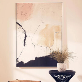 Elmiron Canvas Natural Pink And Classic Wall Art