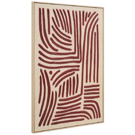 Elmiron Canvas Textured Linear Abstract Wall Art in Multicolour