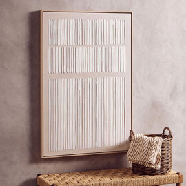 Elmiron Canvas Textured Wall Art in Natural