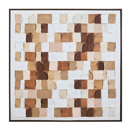 Elmiron Canvas Textured Wall Art in Neutral