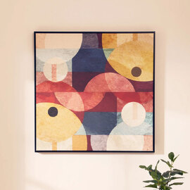 Elmiron Square Canvas Wall Art in Multicoloured