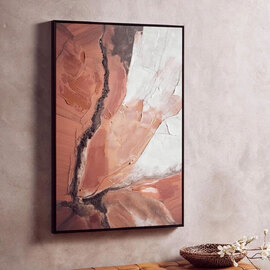 Elmiron Wooden Abstract Textured Wall Art in Multicolour