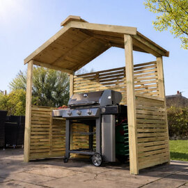 Eloro Outdoor Wooden BBQ Apex Arch In Natural