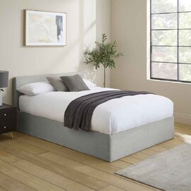 Eltham End Lift Fabric Ottoman Storage Small Double Bed in Grey