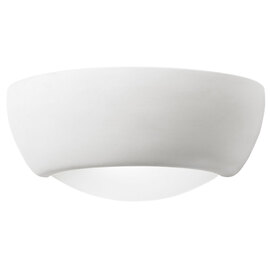 Elvira Unglazed Ceramic Wall Light In White