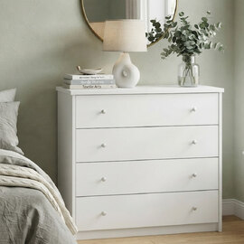 Elvoro Wooden Chest Of 4 Drawers in White