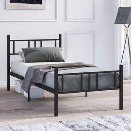Elzano Metal Single Bed In Black
