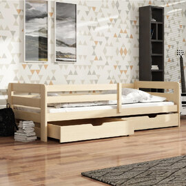 Enoch Wooden Day Bed With Mattress In Pine
