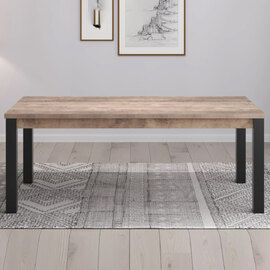 Erbil Large Rectangular Wooden Dining Table In Tobacco Oak