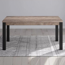 Erbil Small Rectangular Wooden Dining Table In Tobacco Oak