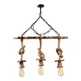 Erebos Wooden Ceiling Pendant Light in Oak