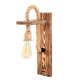 Erebos Wooden Wall Light in Brown