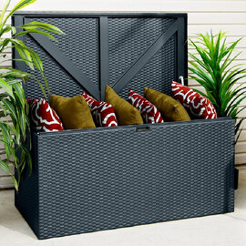 Erskine Metal Garden Storage Box In Anthracite