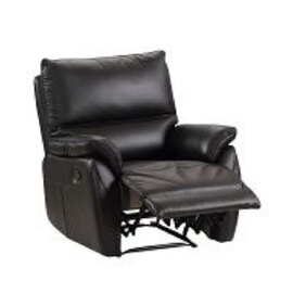 Essex Faux Leather Electric Recliner 1 Seater Sofa In Black