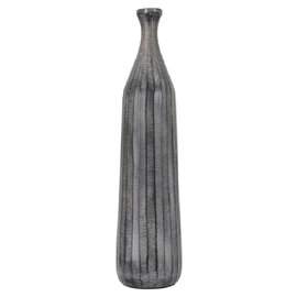 Exeter Large Aluminium Bottle Vase In Antique Grey