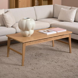 Exeter Wooden Rectangular Coffee Table In Oak